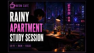 Rainy Apartment Study Session 🌧️☕ Dark Anime Lo-Fi Beats for Deep Focus & Relaxing