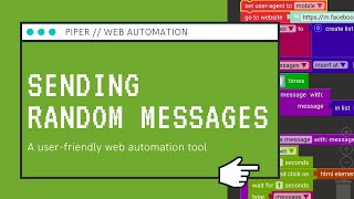 #1 Sending Random Messages on Facebook // Piper Web Automation screenshot 1