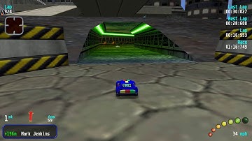 Re-Volt Custom Track R2049 Plaza by Dyspro50, 16 Cars 4 Laps & Pickups!