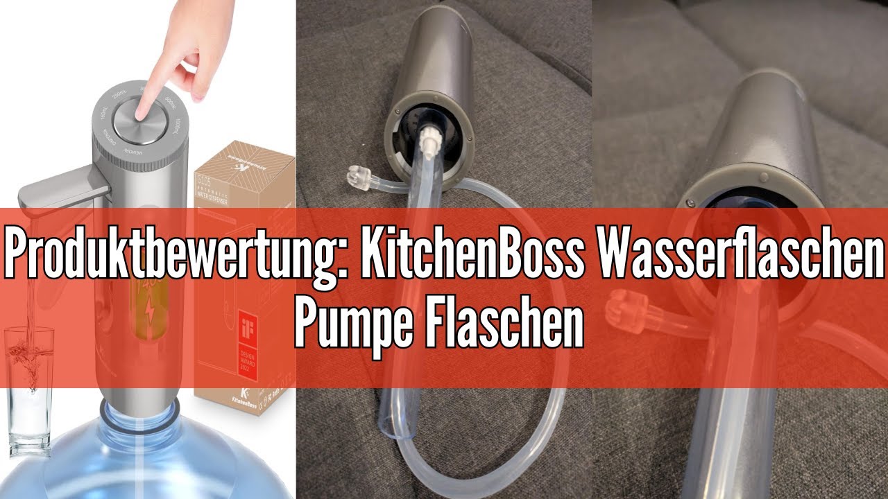 Produktbewertung: KitchenBoss Wasserflaschen Pumpe Flaschen Wasserspender: USB-Ladung Elektrischer W