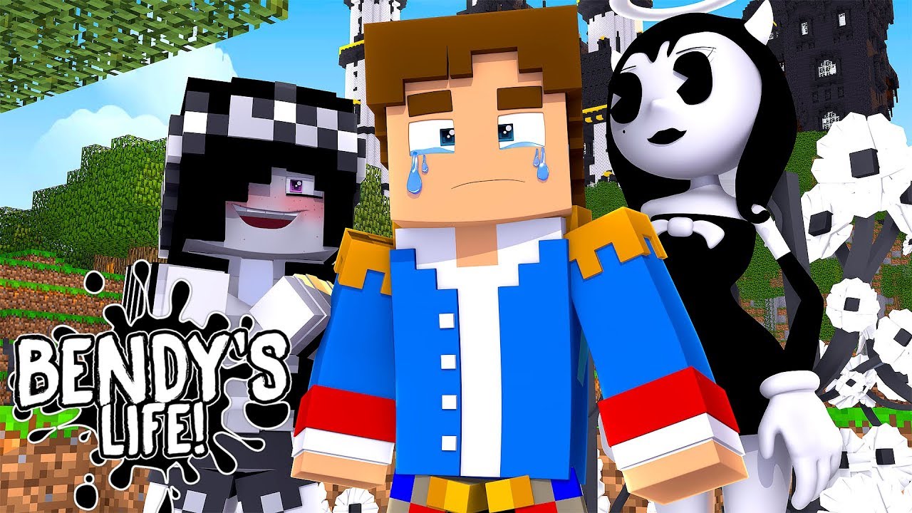 Minecraft BENDY'S LIFE-THE BIG REVENGE: BENDY AND LEAH TURN DONNY'S PALACE BLACK AND WHITE!!!