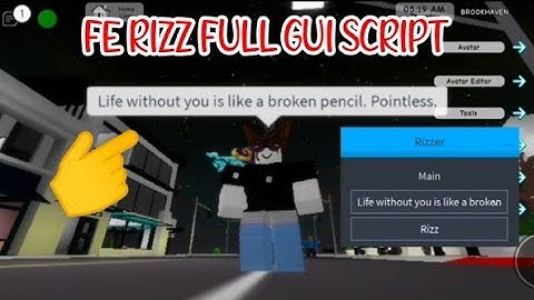 ROBLOX FE RIZZ FULL GUI SCRIPT using FLUXUS EXECUTOR played at BROOKHAVEN - script link on comments