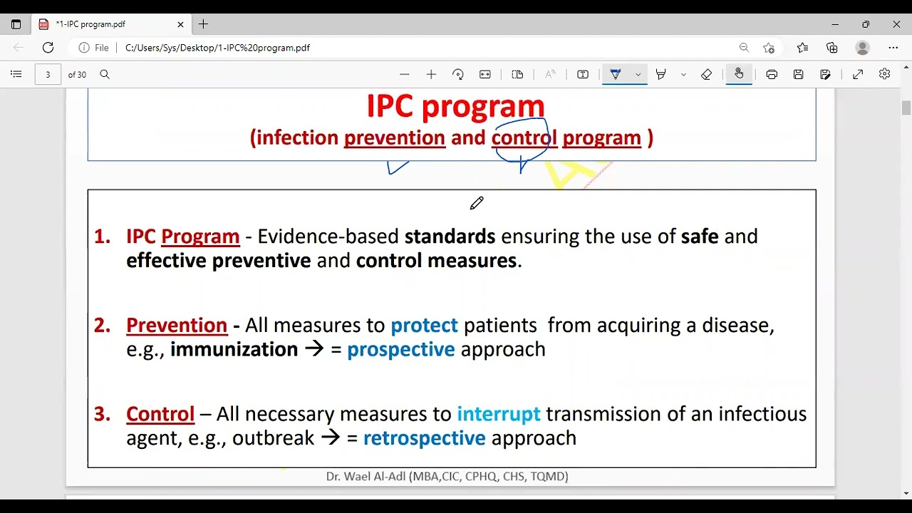 infection  prevention and control program - IPC program