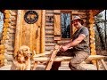 Traditional Woodworking in the Forest with My Dog, Cali the Golden Retriever