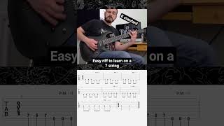 Need an easy riff to play on a 7 string guitar? #metal