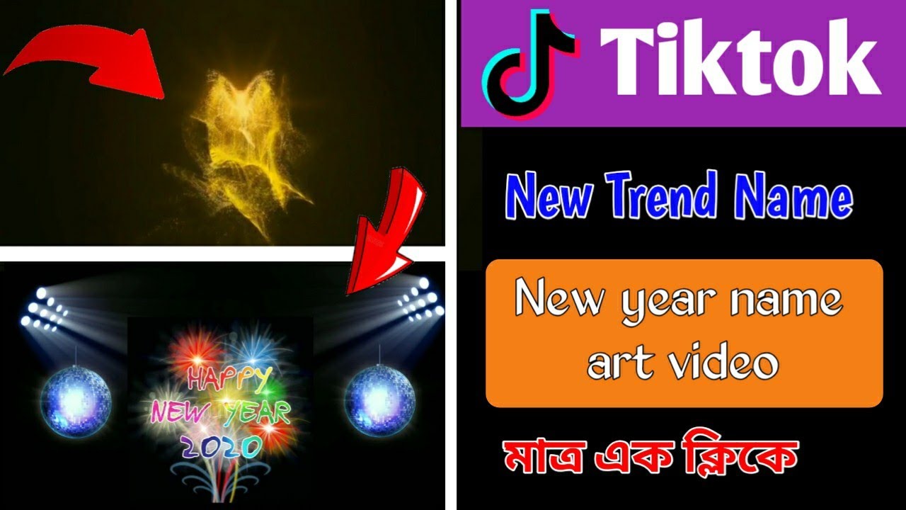 Tiktok new trend | new year name art video bangla | benagli techzone ...