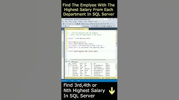 Get Employee Highest Max Salary From Each Department #sqlserver