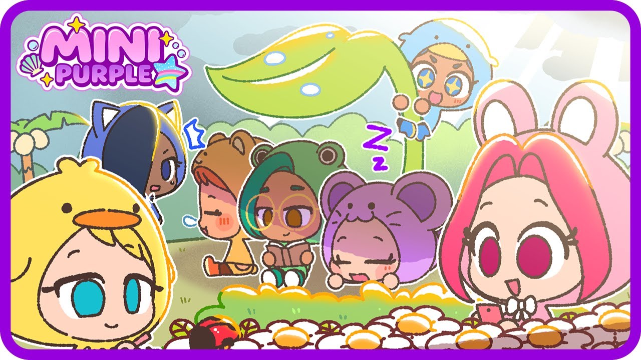 [NEW✨] Princesses on a Rainy Day 🌧️ | Mini Purple Cartoon | EP. 7 | Rainbow Bubblegem 🌈