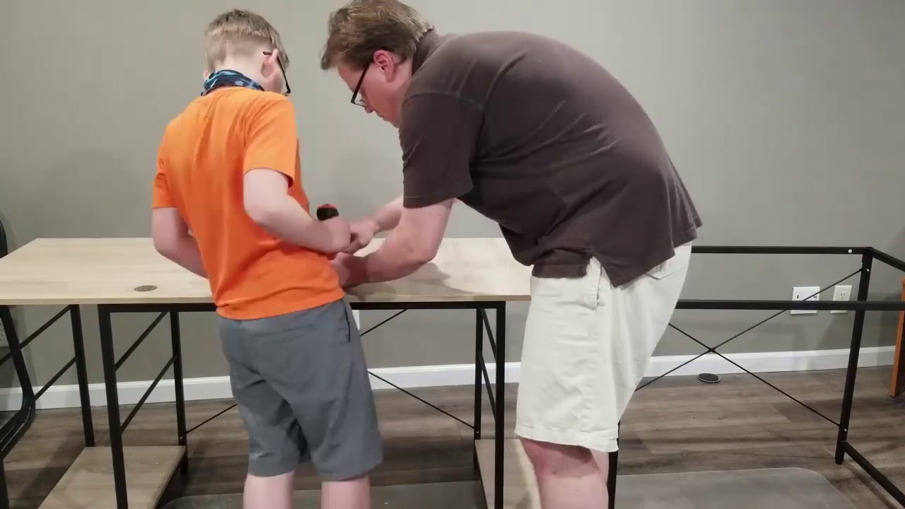 Bestier 95 5 inch Desk with Storage Shelves (8 foot) YouTube