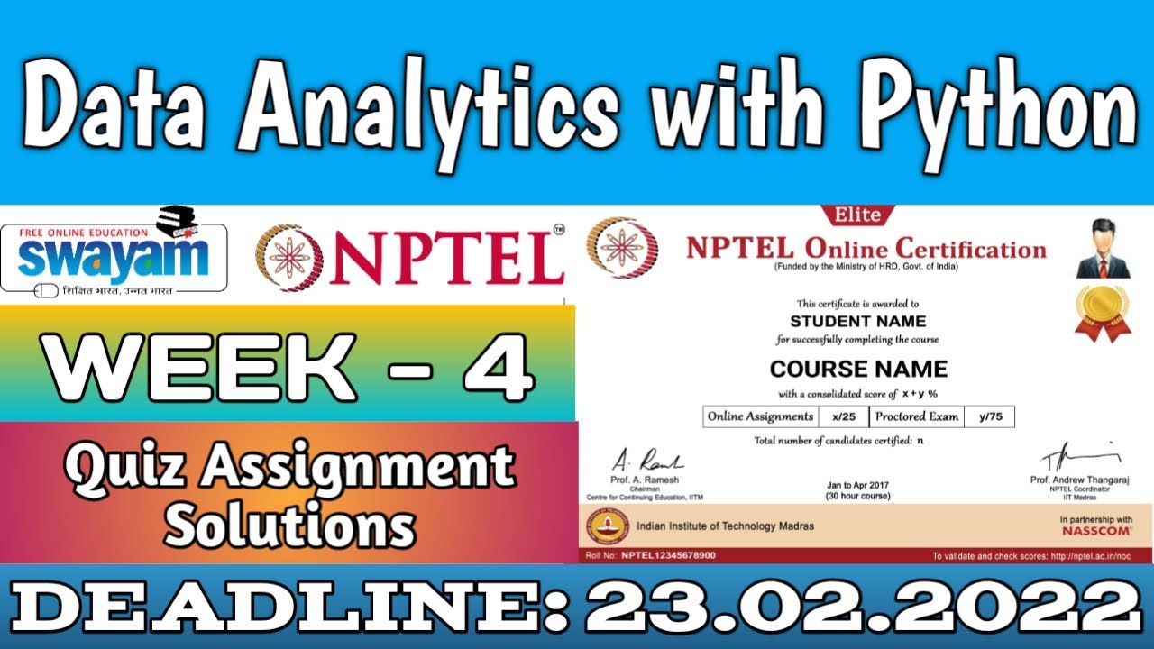 nptel data analytics with python assignment 4 answers