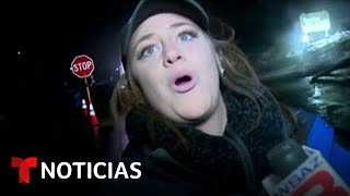 En video: La atropellan en TV en vivo y sigue con su reporte | Noticias Telemundo