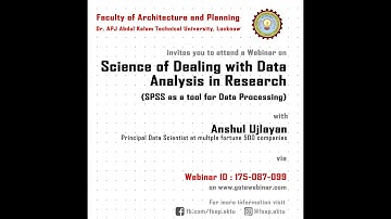 Webinar Weekly   Series 1  Science of Dealing with Data Analysis SPSS Data Processing