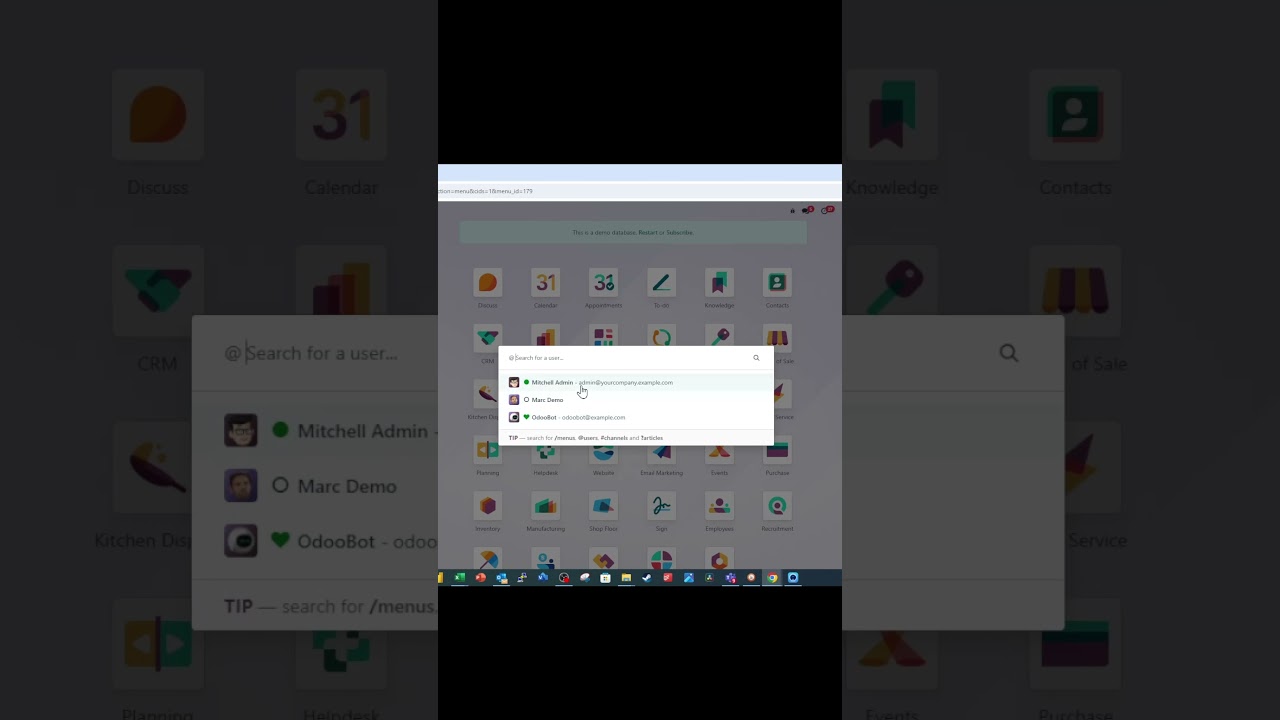 Quick Messages in ODOO