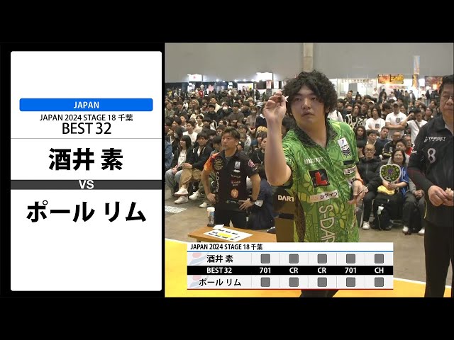 酒井 素 VS ポール リム】JAPAN 2024 STAGE18 千葉 BEST32 - YouTube