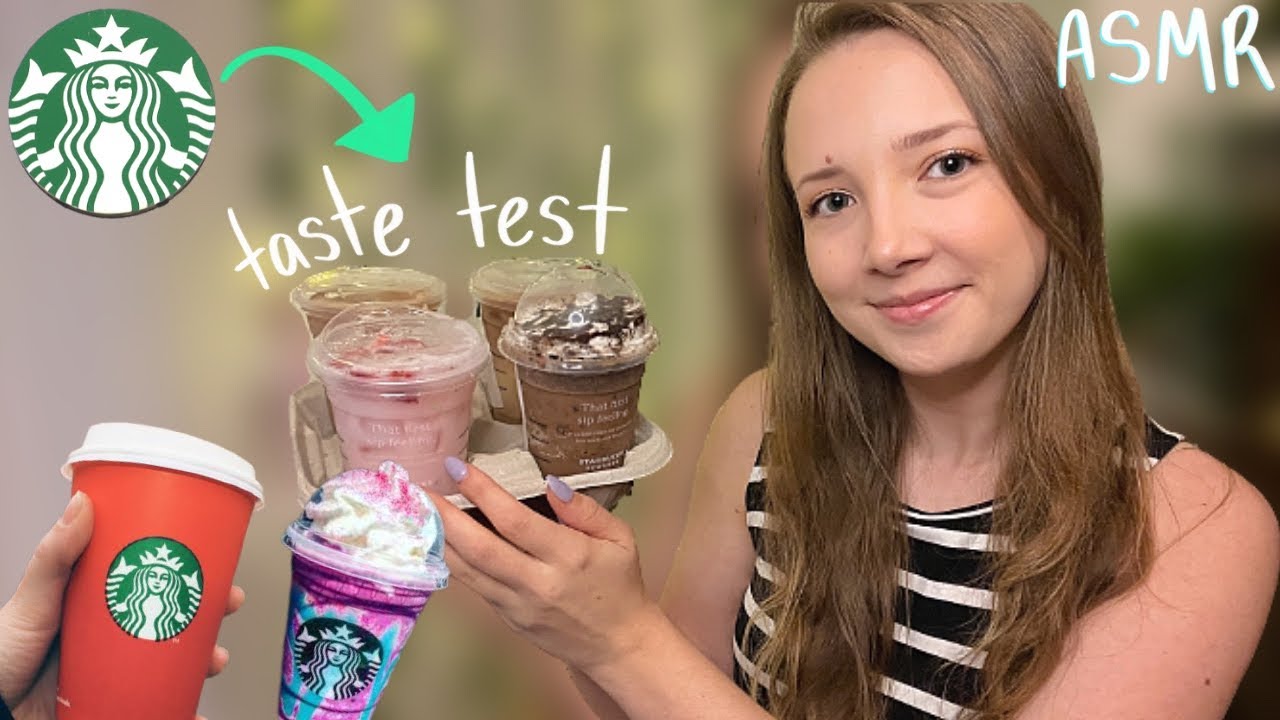 ASMR Starbucks Coffee TASTE TEST ~ trying SO many different drinks ☕️ (whispered)