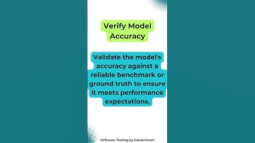 Verify Model Accuracy #softwaretesting #machinelearning