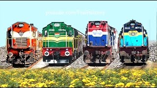 COLORFUL Trains and Diesel Locomotives | Indian Railways | Happy Holi