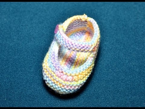 How To Knit Basic Mary Jane Baby Booties Part 3 Right Bootie