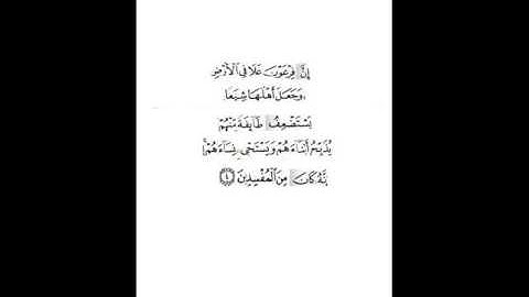 سورة القصص "عبدالباسط عبدالصمد" المصحف المجود ..... الآية 4