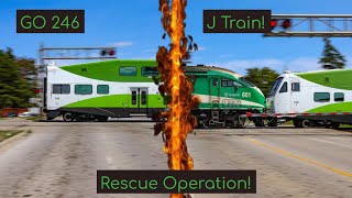 Rare J Train Equipment Move! GO 679/346 & GO 601/246 In Vaughan
