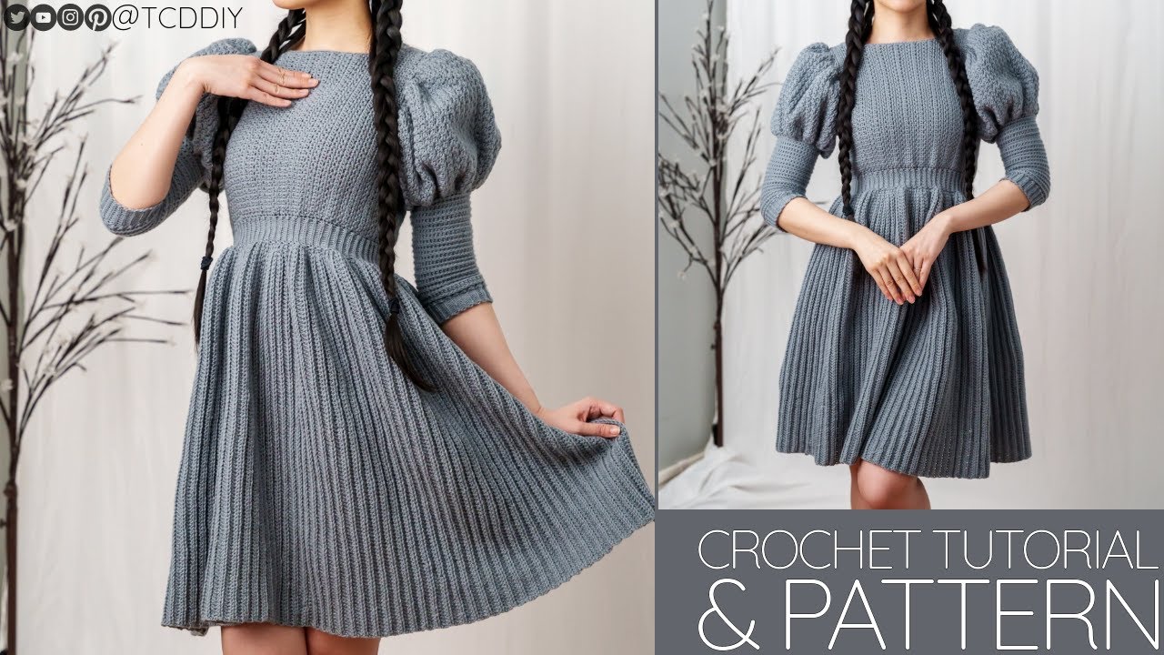 How to Crochet: Puff Sleeve Dress | Pattern & Tutorial DIY