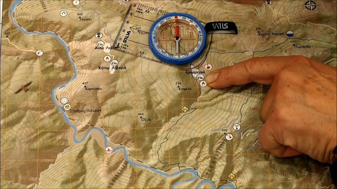 Υπολογισμός αζιμούθιων πάνω στον χάρτη