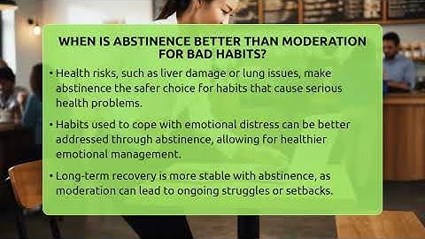 When Is Abstinence Better Than Moderation For Bad Habits? - Habit Hacks Hub