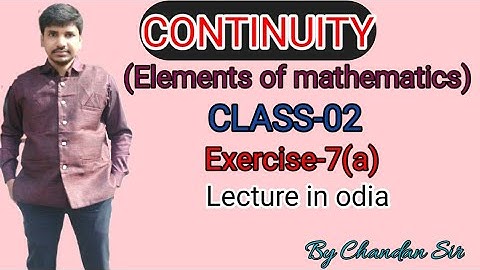 Continuity Example and 7(a) Exercise (elements of Mathematics)