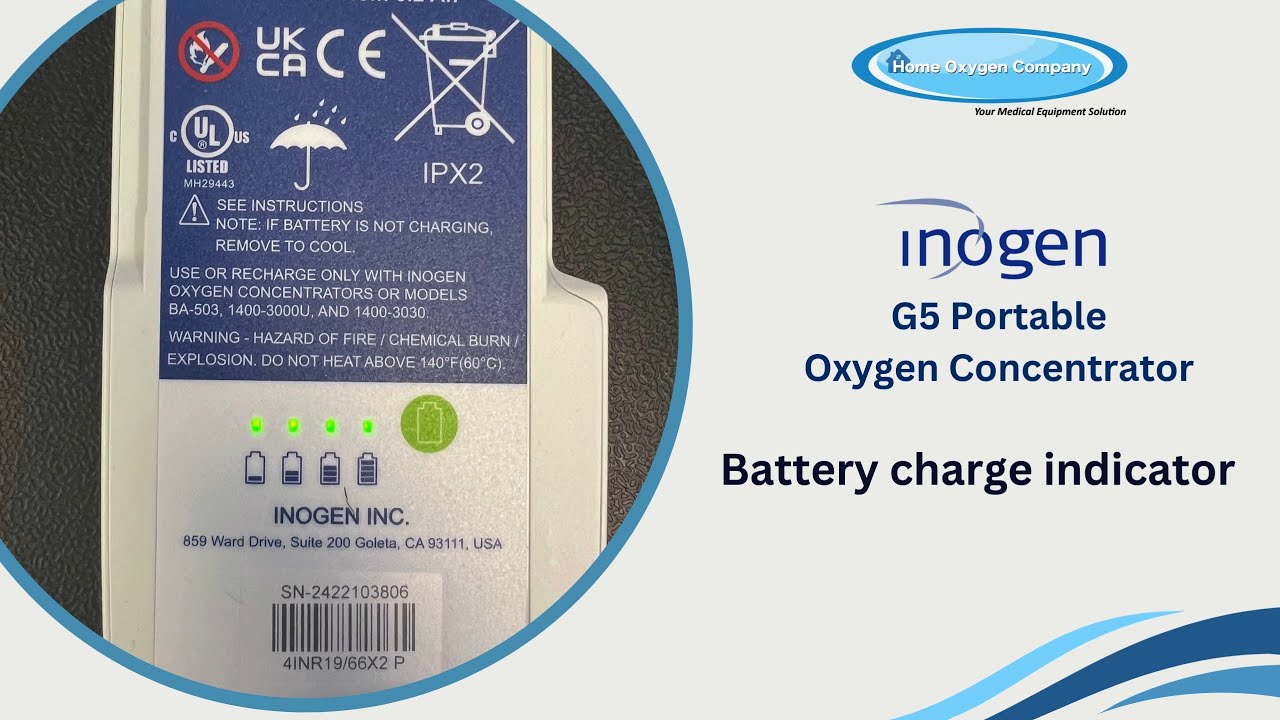 Inogen One G5 Portable Oxygen Concentrator: Battery Charge Indicator