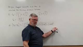 Vectors 3D 14 Shortest Distance Between 2 Lines Using fMin on the Classpad Calculator