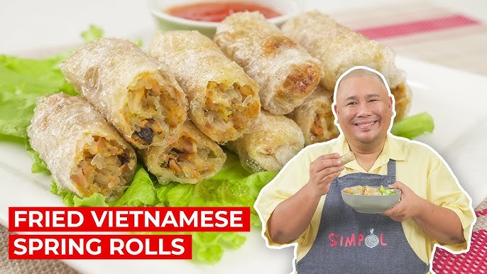 Vietnamese fried spring rolls (chả giò) - Caroline's Cooking