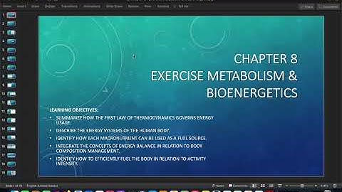 Chapter 8 - Exercise Metabolism and Bioenergetics