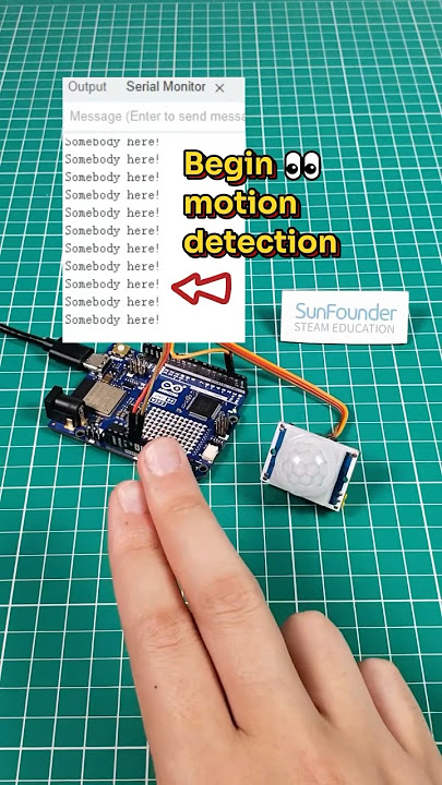 Motion detection - Arduino project for beginners PIR Motion Sensor #diy #stem  #engineering #robot