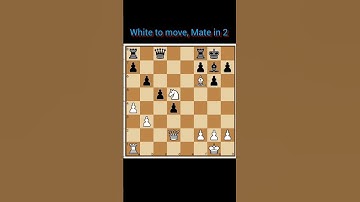 ||Mate in 2|| #shorts #chess  #checkmate #learnchess  #tactics #chessforbeginners #chessmatetricks