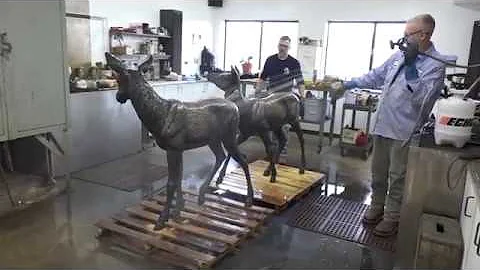 Christine Knapp Sculpture Golden Elk