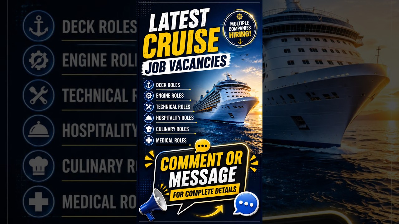 #CruiseJobs #CruiseShipJobs #CruiseJobsForIndians #CruiseHiring #CruiseCareer #DeckJobs