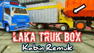 Lak4 Truk Box Kabin Sdanai Remuk Cerita Versi Miniatur Truk Kardus