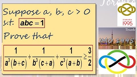 Inequality question from IMO 1995 (solved without substitution)