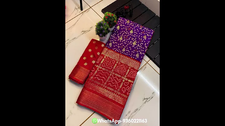 Patola and bandhej foil printed sarees ₹750 only