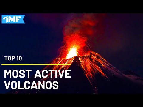 Top 10 MOST ACTIVE VOLCANOES IN WORLD - YouTube