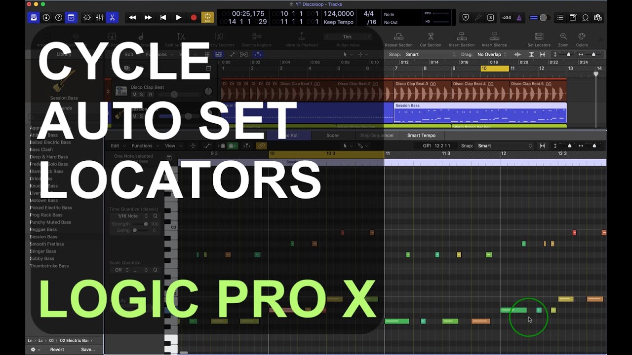 Cycle auto set locators LOGIC PRO X SINGLE FUNCTIONS YouTube