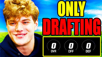I Rebuilt a 0 OVERALL Team By ONLY DRAFTING.