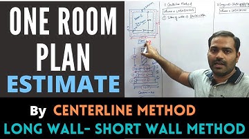 Estimation of one Room | Centre line method | Long wall short wall method | Quantity Surveying