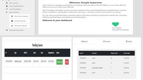 Online Leave Management System in PHP with Full Source Code