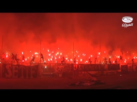 تيفو كاركاج و الاجواء الرائعة التي صنعها أنصار الوفاق في حفل التتويج باللقب