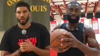 Jayson Tatum takes shots at Jaylen Brown JB workout with Lethal Shooter on stream 🔥