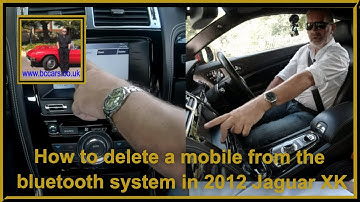 How to delete a mobile from the bluetooth system in 2012 Jaguar XK