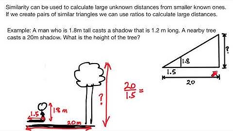 Using similar triangles to solve shadow problems