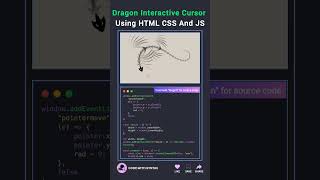 💀 Dragon Interactive Cursor Using HTML CSS And JS #js #htmlcss #programming #animation #linux
