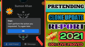 Pretending clone update report Facebook|| pretending updated report 2021||